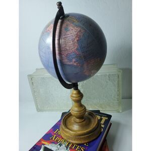 Vintage World Globe a spherical model of Earth with muted color palette